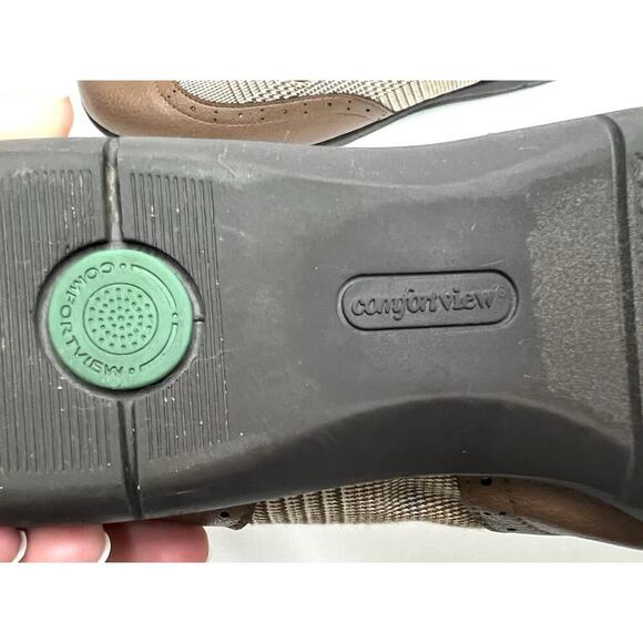 Comfortview Aster 44634 Brown Herringbone Tassel Flat Loafers Comfort 9.5W EUC - Picture 12 of 12